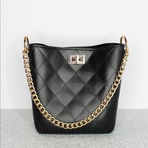 Faux Quilted Jelly Bucket Bag